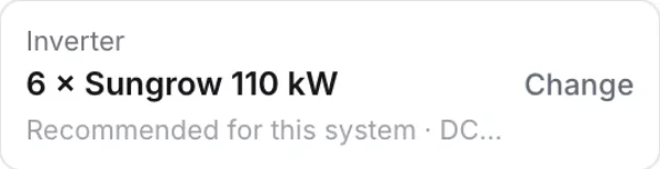 6 × Sungrow 110 kW inverters
