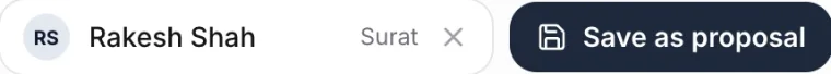Rakesh Shah, Surat — Save as proposal